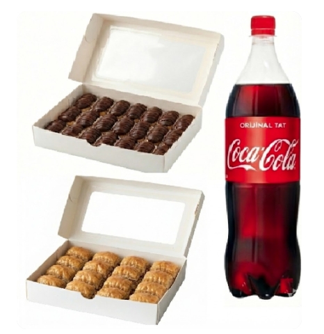 1 Litre Kola İle Tamamlanmış Cevizli Menü Samsun pasta