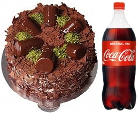 4-6 Kişilik Çikolatalı Muzlu Pasta 1 Litre Cola Samsun pasta