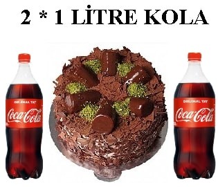 6-9 Kişilik Çikolatalı Muzlu Yaş Pasta & 2x1 Lt Cola Samsun pasta