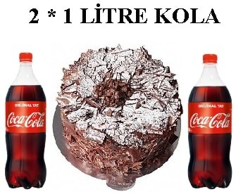 6-9 Kişilik Parça Çikolatalı Yaş Pasta & 2x1 Lt Cola Samsun pasta