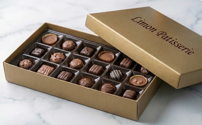 750 Gr El Yapımı Gurme Çikolata Kutusu Özel Tasarım Hediyelik Lezzetli Tatlar Samsun pasta