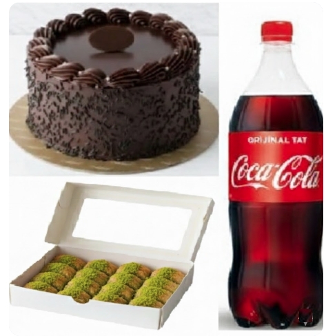 Avantajlı Fırsat Menüsü - 9-10 Kişilik Yaş Pasta + Fıstıklı Baklava Samsun pasta