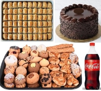 Ekonomik Dev Paket: Pasta Baklava Kuru Pasta ve 1 Litre Kola Fırsatı Samsun pasta