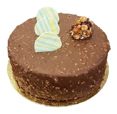 Modern Yuvarlak 6-9 Kişilik Sade Çikolatalı Pasta Samsun pasta
